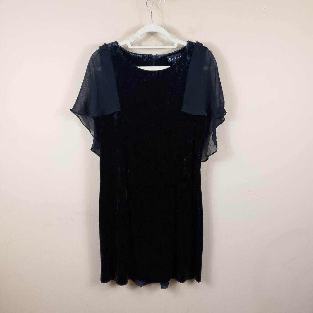 Bobeau Pery Velvet Cape Dress Size L